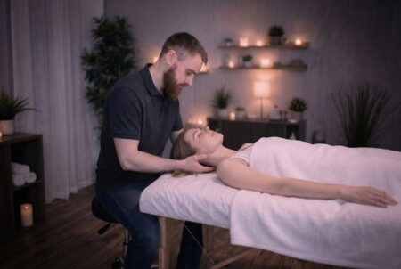 Остеопат Микола Шимчишин проводить м'яку корекцію атланта в Києві