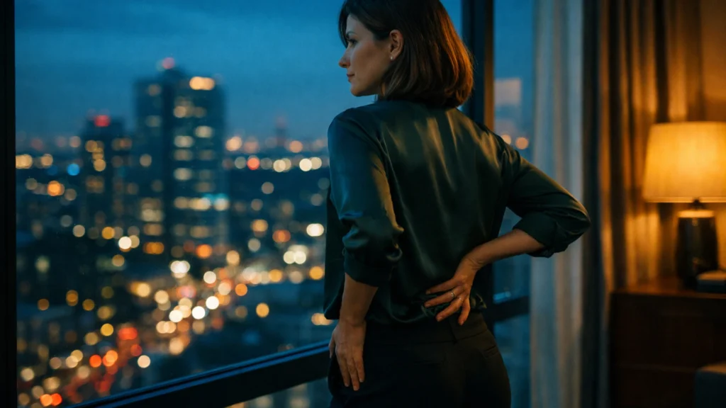 біль у попереку кінематографічне фото жінка