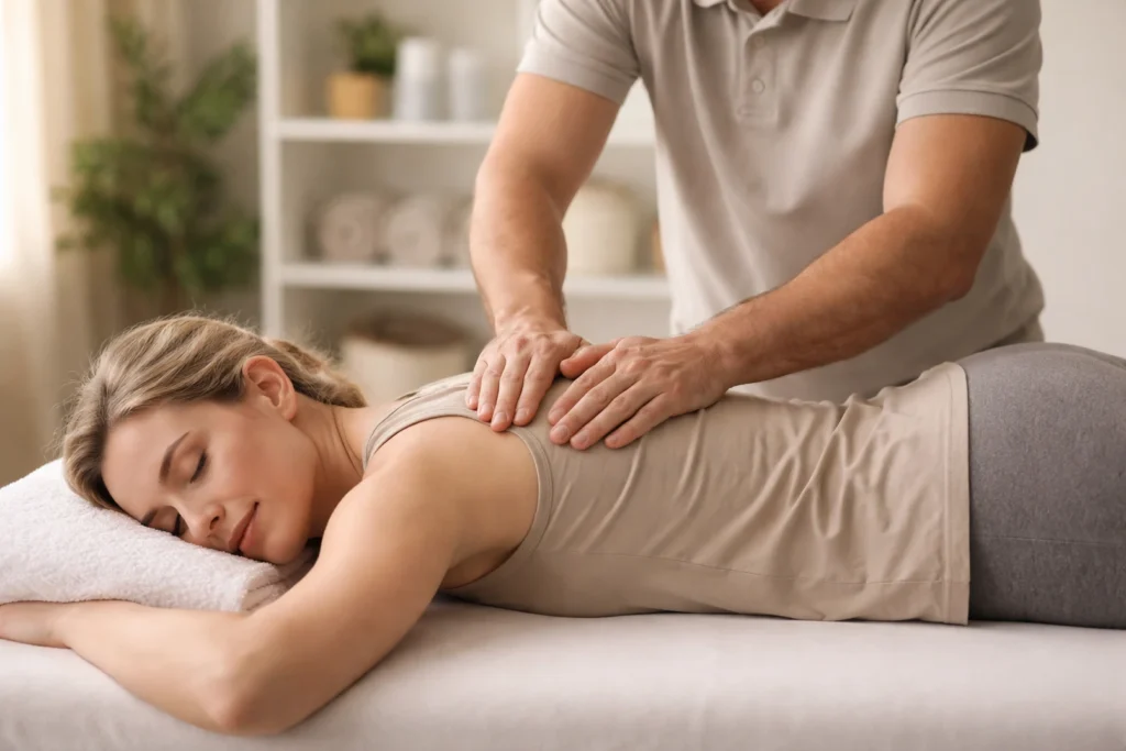 Остеопатична робота при болю у грудному відділі хребта