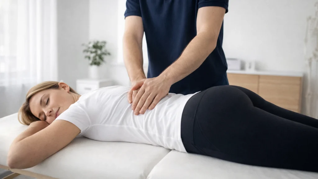 остеопатична робота з попереком при міжхребцевій грижі