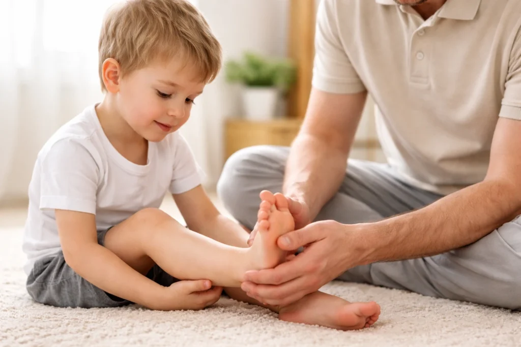 М’яка тілесна підтримка стоп у дитини